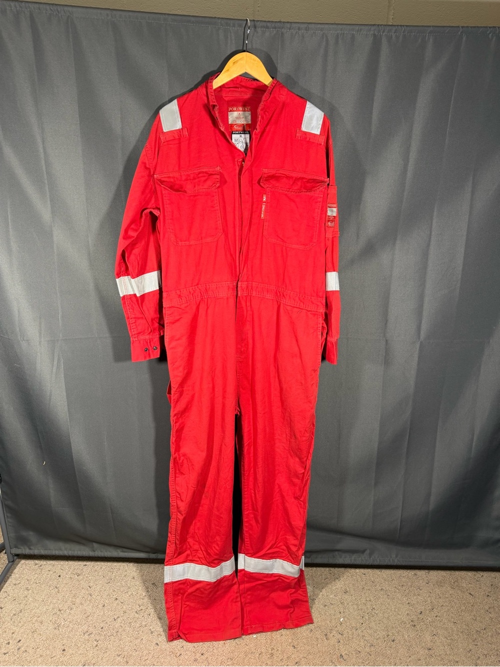 Portwest FR94 Bizflame Fire Resistant Coverall, Red, X Large 88/12